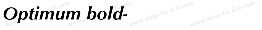 Optimum bold字体转换